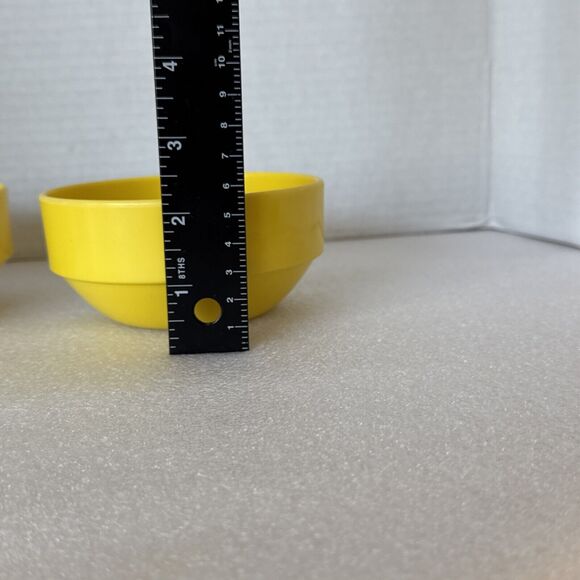 Vintage Dallas Ware Yellow Soup Cereal Bowl Set of 2 Bowls Stackable 4.25” - Picture 7 of 8